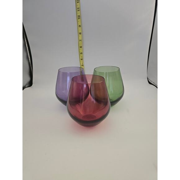 Lenox Tuscany Harvest Stemless Red Wine Glasses Tumblers 3 Colors 4.5"‎ - Picture 7 of 7